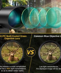 CVLIFE 2.5-10x40e Red & Green Illuminated Scope with 20mm Mount Red Laser 32 81jRM6vSdWL