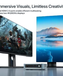 PELADN Mini PC, Intel 11th Gen N5095 (up to 2.9GHz) Win11 Pro, 16GB DDR4 RAM, 512GB SSD, 4K HD, BT4.2, Dual HDMI, WiFi 2.4G/5G, Gigabit Ethernet. Small Desktop PC 17 81jRTIKHbL