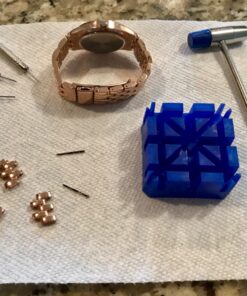 SE JT6218 5-Piece Watch Band Link Remover Kit - Includes Dual Head Hammer, Band Holder, Pin Punches (0.8, 0.9, 1.0mm) for DIY Watch Adjustments and Repairs 34 81jUCkXyJdL