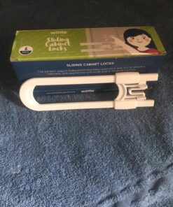 6-Pack Sliding Cabinet Locks - Reusable U-Shaped Child Cabinet Locks for Baby Proofing Cabinets, Drawers, Cupboards & More - No Tools, No Drilling, Easy to Use Child Proof Cabinet Latches by Wittle 38 81jUImDzjaL 3