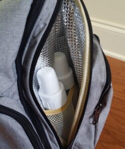 Mancro Diaper Bag Backpack, Large Multifunction Waterproof Travel Baby Changing Bag for Dad Mom with 4 Insulated Pockets and Stroller Straps, Maternity Baby Bag for Boys Girls, Grey Austere Grey 75 81jUh501sXL