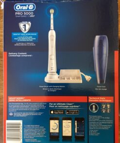 Oral-B Pro 5000 Smartseries Power Rechargeable Electric Toothbrush with Bluetooth Connectivity, White Edition 1 Count (Pack of 1) 57 81jVw2LYY7L