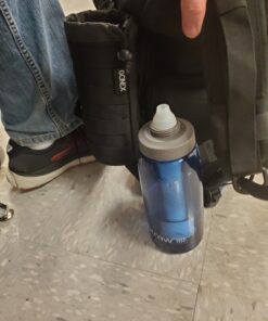 Gonex Tactical MOLLE Water Bottle Pouch, Drawstring Open Top & Mesh Bottom Travel Water Bottle Bag Hydration Carrier Black 51 81jW1KqhfRL 2