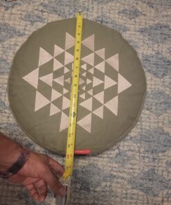 Yoga Meditation Buckwheat Bolster Pillow Cushion Triangle Green 16" x 16" 19 81jYko0 atL