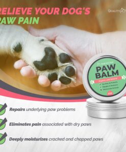 Paw Nectar Dog Paw Balm - Heals, Repairs & Restores Dry, Cracked & Damaged Paws - 100% Organic & Natural Cream Butter, Wax, Moisturizer & Protection for Dog Feet & Foot Pads - Effective & Safe - 2 Oz 28 81ja8cB0ICL