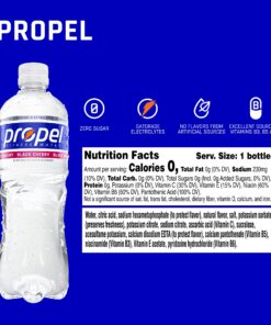 Propel Black Cherry, Zero Calorie Sports Drinking Water with Electrolytes and Vitamins C&E, 16.9 Fl Oz(Pack of 12) 15 81jbhGWXICL