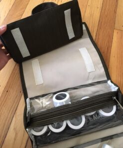 4kits Hanging Roll-Up Makeup Bag/Toiletry Kit/Travel Organizer for Women - 4 Removable Storage Bags - Organize Make Up, Cosmetics, First Aid, Medicine, Personal Care, Bathroom, Palette/Brush Holder 77 81je2esIQGL