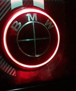 iJDMTOY Compatible With BMW Front Hood or Rear Trunk Lid, Ultra Blue 3.25-Inch 82mm Roundel LED Emblem Background Illumination Lighting Kit 36 81jfcYymryL