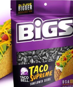 Taco Bell Taco Supreme Sunflower Seeds by BIGS, 5.35 Ounce (Pack of 4) with By The Cup Bag Clip 5.35 Ounce (Pack of 4) 13 81jgP7HcUJL