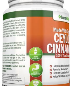 NutriONN Organic Ceylon Cinnamon - 1200mg - 120 Capsules - True Cinnamon - Powerful Antioxidant - Supports Immune Health & Heart Health - Joint & Bone Health Support 11 81jggrqjcRL