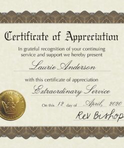 Great Papers! Certificate of Appreciation, Pre-Printed, Gold Foil, Embossed, 8.5" x 11", 6 Count (930000) 11 81jh9fuDcmS