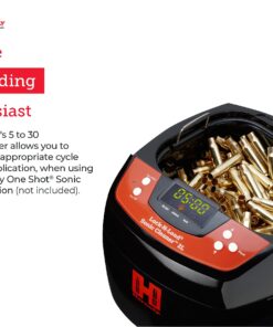 Hornady Lock-N-Load Sonic Cleaner 2L, 110V, 043320 - Premium Way to Clean Gun Parts & Bullet Casings - 80 Watt Heated Ultrasonic Cleaner Helps Remove Built-Up Carbon Residue with High Frequency Energy 38 81jiQ8jUTPS
