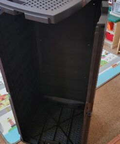 Suncast 99 Gallon Resin Wicker Patio Outdoor Storage Container for Toys, Furniture Deck box, Mocha 48 81jiVBr UGL