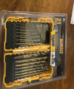 DEWALT Titanium Nitride Coated Drill Bit Set, Pilot Point, 21-Piece (DW1361) 21-Piece Drill Bit Set 45 81jkSt3SnTL