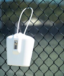 SAFEGO Portable Indoor/Outdoor Lock Box Safe with Key and Combination Access (White) White 39 81jkgbfX3ZL