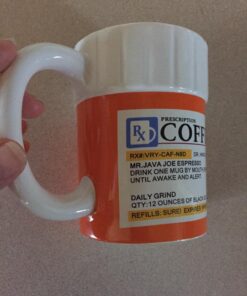 BigMouth Inc. Prescription Coffee Mug - Large Funny Prescription Coffee Cup - Unique Pharmacy Gifts - Hilarious Novelty and Gag Gifts for Doctor - Dishwasher-Safe Ceramic Pill Bottle Coffee Cup - 12oz White 26 81jl1xg8yxL