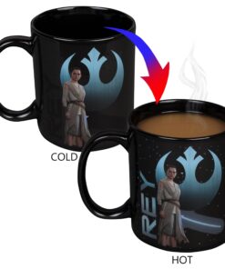 Alternative view of STAR WARS Rey Heat Changing Coffee Mug, 20oz - Lightsaber Image Reveals with Heat - Ceramic - Officially Licensed - Gift for Kids and Adults