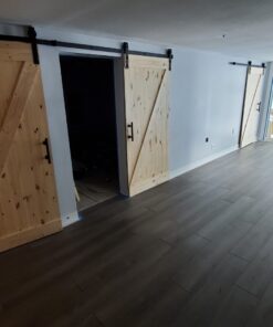 U-MAX 6.6 FT Sliding Barn Wood Door Basic Sliding Track Hardware Kit (Basic "J") 53 81jnN6KoG1L