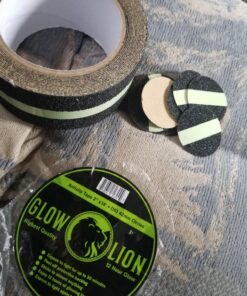 Anti Slip Tape Outdoor Stair Treads Non-Slip Grip Tape for Stairs, Glow in Dark Tape: Waterproof, Reflective, Safety & Traction Tread Tape by Glow Lion 2" Anti-Slip Tape 43 81jnexW5YKL
