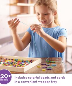 Alternative view of Melissa & Doug Created by Me! Bead Bouquet Deluxe Wooden Bead Set With 220+ Beads for Jewelry-Making, for 4+ years, Multicolor, 9½