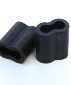 PVC Decoy Cord Black Aluminum Crimps Pack of 100 Pieces