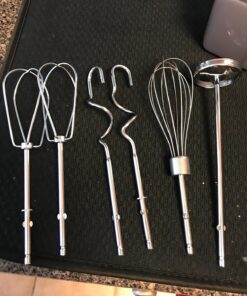 Hamilton Beach Electric Hand Mixer with Snap-On Case, Twisted Wire Beaters, Milkshake Rod, Dough Hook, Whisk, 6-Speed, Black 37 81jrdzs79YL