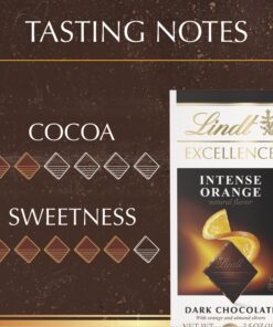 Lindt EXCELLENCE Intense Orange Dark Chocolate Bar, Valentine's Day Chocolate Candy, 3.5 oz. (12 Pack) 12 81jsWf1iksL