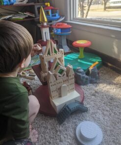 Agirlgle Wood Building Blocks Set for Kids 24 Pcs Rainbow Stacker Stacking Game Construction Toys Set Preschool Colorful Learning Educational Toys - Geometry Wooden Blocks for Boys & Girls 30 81jszuTjqGL