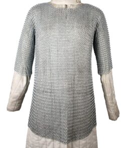 Medieval Renaissance Haubergeon Replica Warrior Chainmail Armor Long Shirt XL 14 81jtpbDuBYL