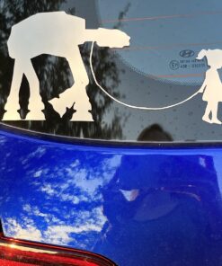 Girl Walking Robot Sticker Decal Notebook Car Laptop 8" x 4" (White) 26 81jxkoIOCqL