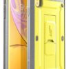 iPhone XR Case, SUPCASE Full-Body Rugged Holster Kickstand Case with Built-in Screen Protector for Apple iPhone XR 6.1 Inch (2018 Release), Unicorn Beetle Pro Series -Retail Package (Yellow) Yellow 41 81jy5vNTVqL