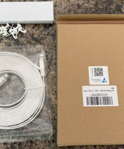 Cat 6 Ethernet Cable 15 ft, Outdoor&Indoor 10Gbps Support Cat7 Network, Flat Internet RJ45 LAN Patch Cords, Solid Cat6 High Speed Computer Wire with Clips for Router, Modem, PS4/5, Xbox, Gaming, White 15ft 43 81jzmska76L