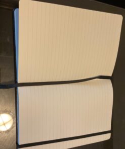 Ruled Notebook/Journal - Lined Journal for Writing, 5.75'' x 8.4'' Notebook Journal, 146 pages Faux Leather Notebook with Thick Paper, Waterproof Hardcover, Elastic Closure black 52 81k QfKhdrL