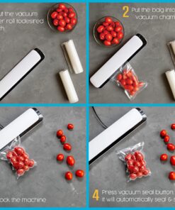 Houseables Vacuum Sealer Bags, Food Saver Rolls, Sous Vide Seal Bag, 8 & 11 Inch x 50 Ft Combo, 2 Pack, Large, Heavy Duty, Vaccum Sealed Roll, For Meal Storage, Vac Sealing Machine, Freezer, Reusable 8 x 50 & 11 x 50 20 81k1yqsU5L 2