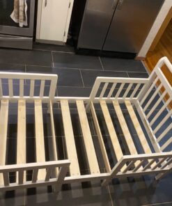 Dream On Me Emma 3 in 1 Convertible Toddler Bed in White 56x29x28 Inch,29x29x18 Inch 41 81k36JkVZzL