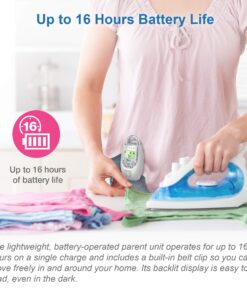 VTech DM221-2 Audio Baby Monitor with up to 1,000 ft of Range, Vibrating Sound-Alert, Talk Back Intercom, Night Light Loop & Two Parent Units, White 29 81k37CGQ2hL 1