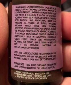Sky Organics Organic Lavender Essential Oil, 100% Pure and Cold Pressed USDA Certified Organic for Aromatherapy & DIY, 1 Fl Oz. 1 Fl Oz (Pack of 1) 33 81k3SKzN9L 1