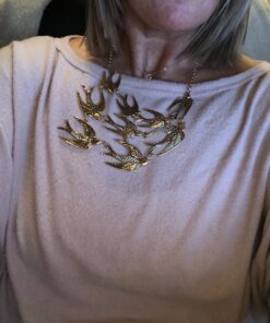 Jane Stone Vintage Swallow Fashion Collar Necklace Bib Statement Jewelry for Women Antique Bronze 25 81k4kPw OL