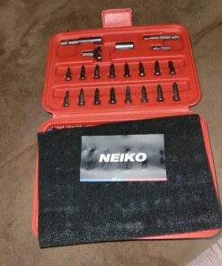 NEIKO 10048A Security Bit Set 100-Piece Set Cr-V Steel 1/4-inch Adapters Phillips Slotted Hex Torx Star Tamperproof Pozi Square Spanner Torque Tri-Wing Clutch Spline Screwdriver Bit 100 Piece 34 81k4tvMxAkL