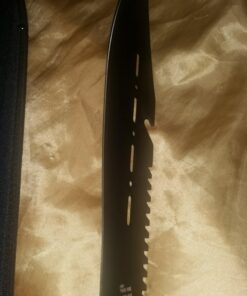 BLACK LEGION Jungle Hunter Machete with Nylon Sheath and Lanyard Cord - Stainless Steel Blade, Sawback Blade Spine, Non-Reflective Black Coating, ABS Handle - Hacking and Chopping Tool - 25" Length 13 81k92ib1r2L