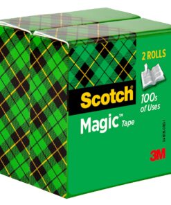 Scotch Magic Tape, Invisible, Repair Christmas Cards and Use as Holiday Gift Wrap Supplies for Christmas, 2 Tape Rolls 2 Rolls 14 81k9LVOedOL