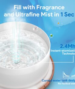 ASAKUKI 500ml Premium, Essential Oil Diffuser with Remote Control, 5 in 1 Ultrasonic Aromatherapy Fragrant Oil Humidifier Vaporizer, Timer and Auto-Off Safety Switch A-yellow 21 81k9UbE6iPL