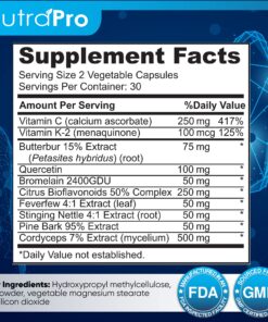 White Lung by NutraPro - Lung Cleanse And Detox.Support Lung Health. Supports Respiratory Health. 60 Capsule - Made in GMP Certified Facility. 20 81kA831VNL