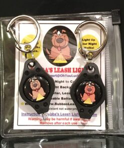 Small Dog Light - Dog Collar Light - Bubbas Leash Light - 2 Per Pack - Dog Walks & Backyard Monitoring. Attaches to Leash, Dog Collar, Harness. Small & Large Dogs. (Stealth Black) Bubba's Leash Light 31 81kBaxp7ArL