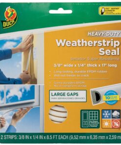 Alternative view of Duck Brand Heavy-Duty Self Adhesive Weatherstrip Seal for Large Gap, 3/8-Inch x 1/4-Inch x 17-Feet, 1 Seal, White (282433)