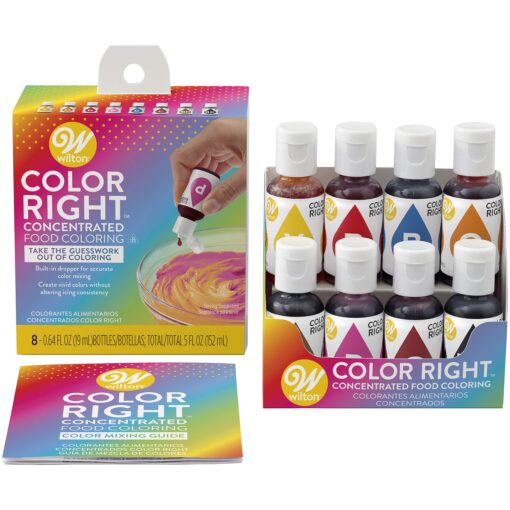 Wilton Color Right Performance Food Coloring Set, 8 Colors Wilton Color Right Performance Color System