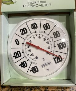 Springfield Indoor Outdoor Big Bold Thermometer, 8.5 Inch, White 46 81kErBPvTpL