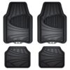 Armor All® 4-Piece Rubber Floor Mats, All-Weather Protection, Universal, Trim to Fit Front, Back, Full Coverage Custom Fit Mats for Cars, Trucks, SUVs - (Black) 4-Piece Black Rubber Floor Mats 52 81kFPZzXloL