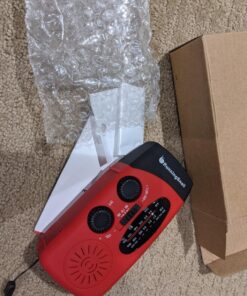 Emergency Hand Crank Radio with LED Flashlight for Emergency, AM/FM NOAA Portable Weather Radio with 2000mAh Power Bank Phone Charger, USB Charged & Solar Power for Camping, Emergency 46 81kFV1h8dzL