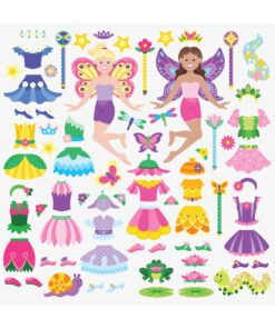 Melissa & Doug Puffy Sticker Pads Set: Fairy, Dress-Up, and Mermaid - 216 Reusable Stickers - Reusable Dress Up Doll Stickers, Restickable Puffy Stickers For Kids Ages 4+ 17 81kFVQ 1ccL 1